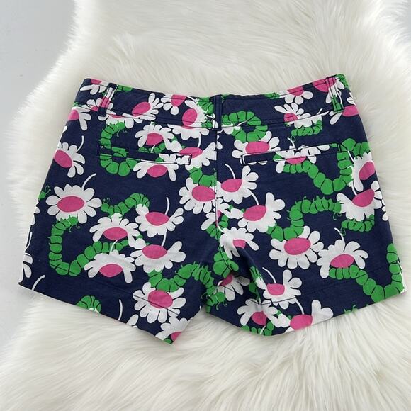 Lilly Pulitzer Yum Yum Caterpillar Shorts - Navy/Pink/Green - 2 - Picture 6 of 6